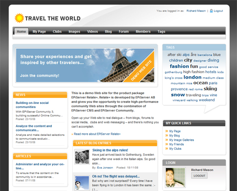 The Template Package Live at our Demo Site!