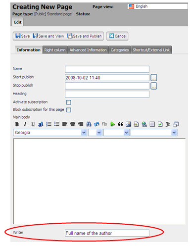 Set standard property value
